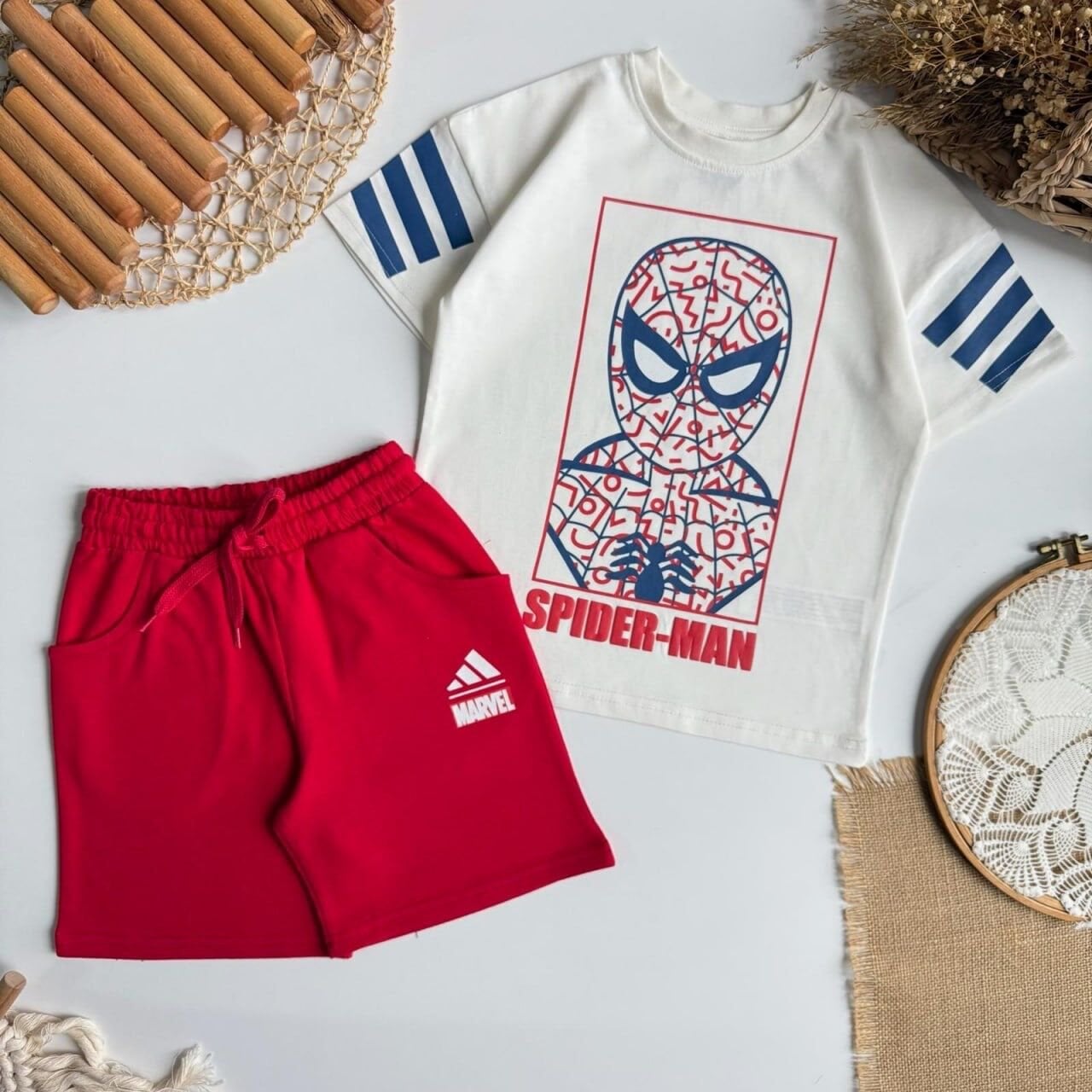 Spiderman Şortlu Takım