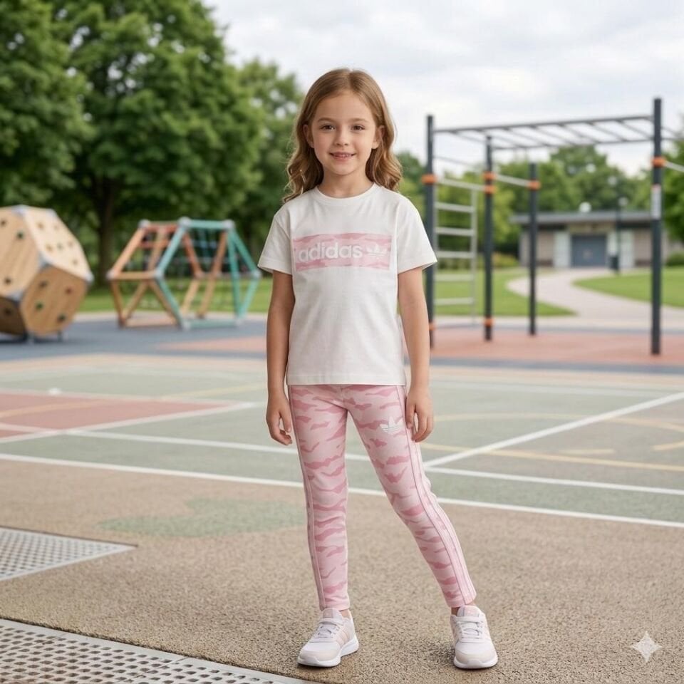 Adidas Kaşkorse Taytlı Takım Pudra