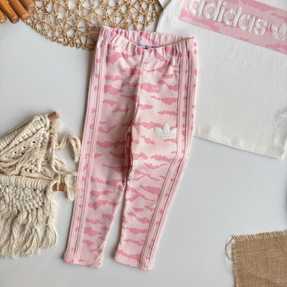 Adidas Kaşkorse Taytlı Takım Pudra