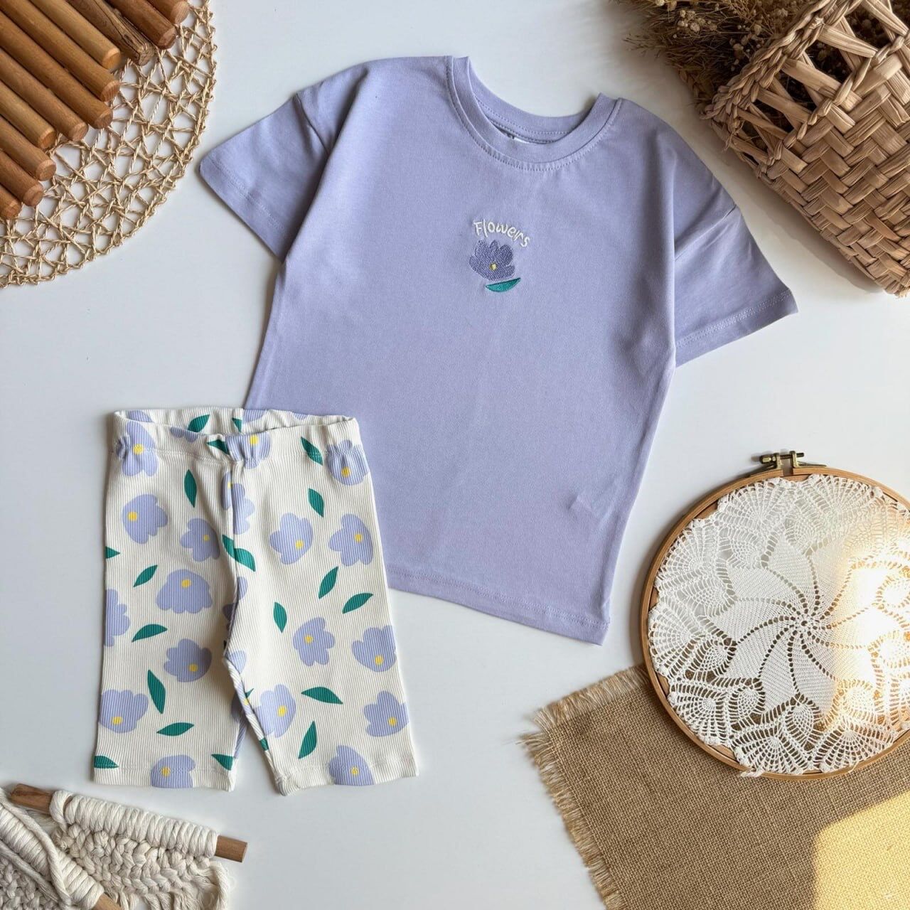 Flovers Takım Kısa Taytlı  Kaşkorse