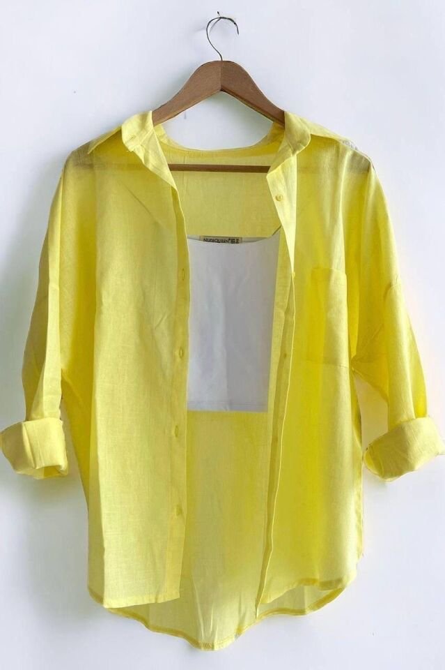 Keten Oversize Gömlek