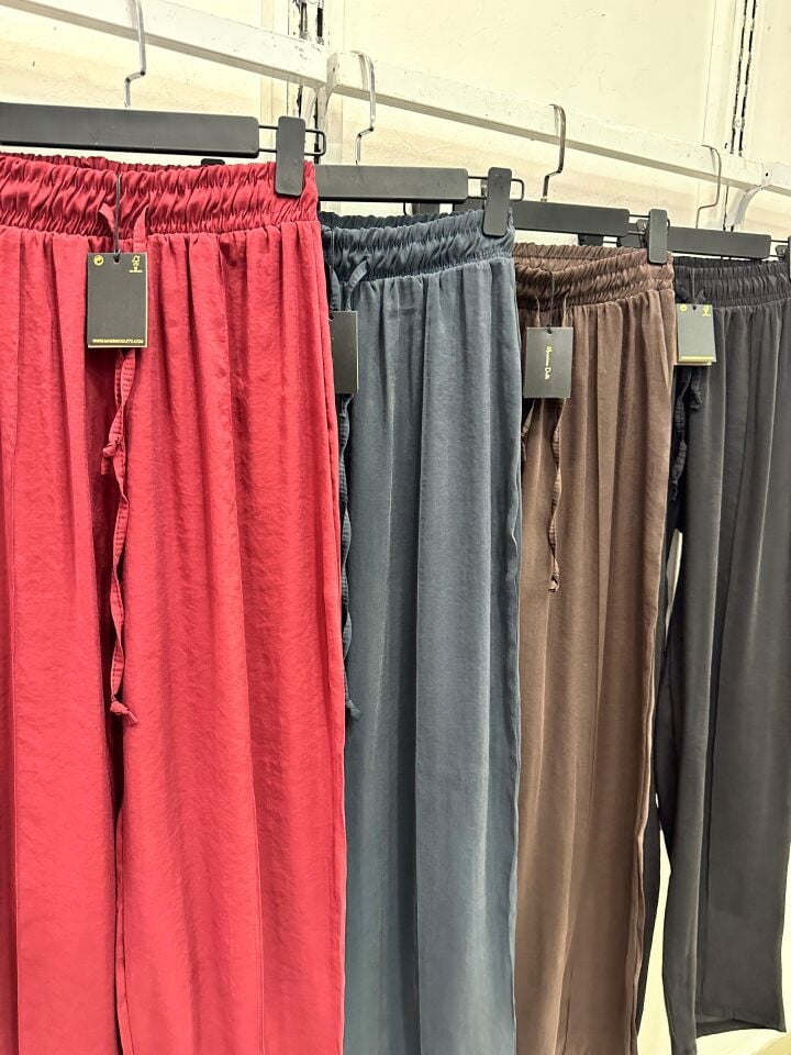 Modal Dokuma Çimalı Bol Pantolon