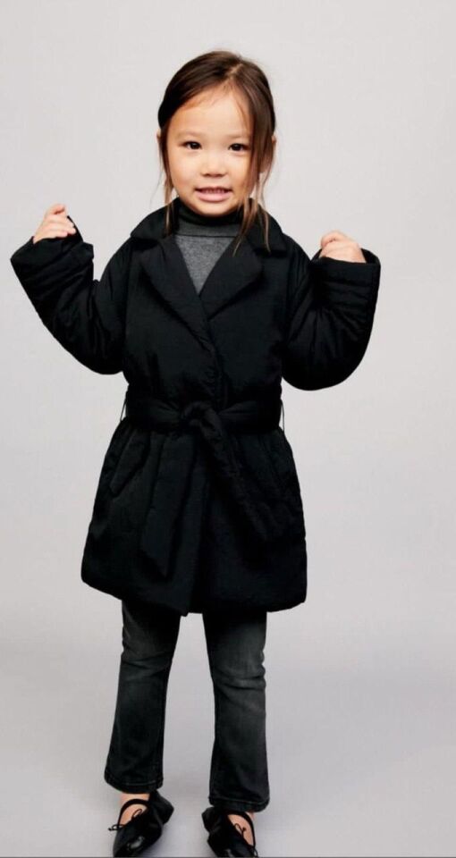 Kız Çocuk Şişme Mont Kuşaklı