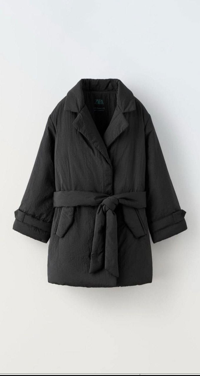 Kız Çocuk Şişme Mont Kuşaklı