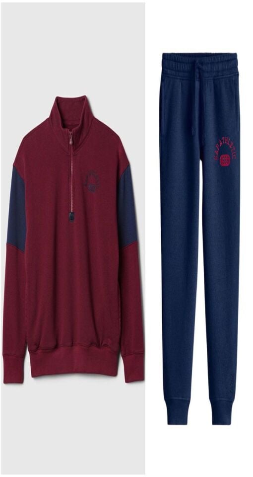 Dik Yaka Fermuarlı Eşofman Takım