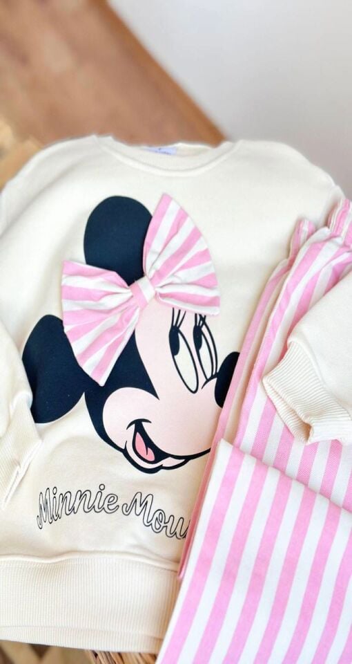 Minnie Mause  Pembe Çizgili Takım