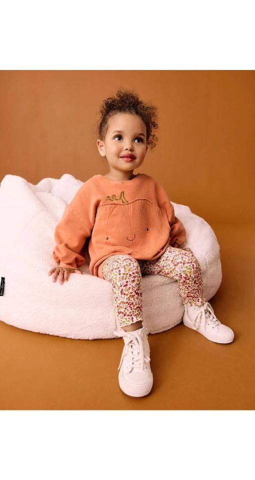 Pumpkin Desen Nakış İşlemeli Pamuklu Takım