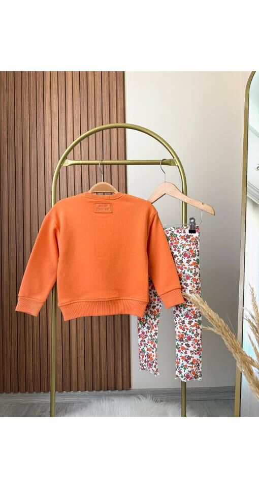 Pumpkin Desen Nakış İşlemeli Pamuklu Takım