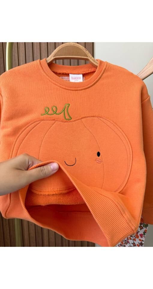 Pumpkin Desen Nakış İşlemeli Pamuklu Takım