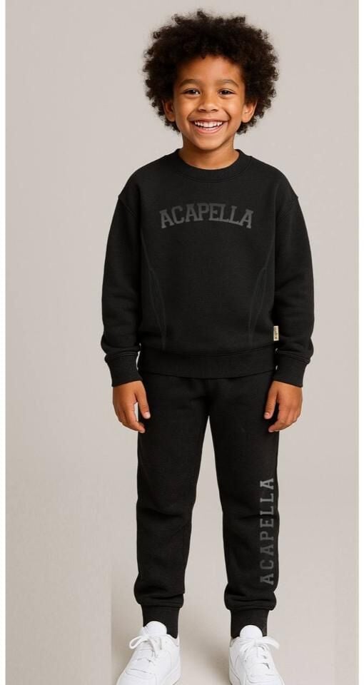 Acapella Yazı Baskılı Üç İplik Pamuklu Cepli Takım